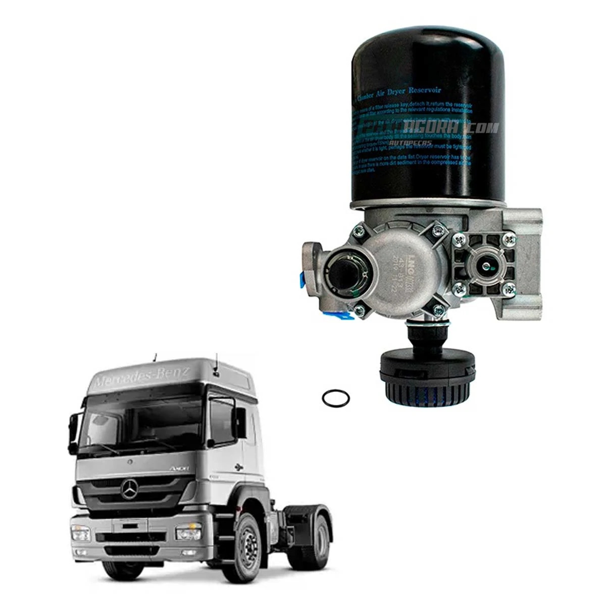 VALVULA APU SECADOR AR PARCIAL MB AXOR 2017 EM DIANTE (0044307815)