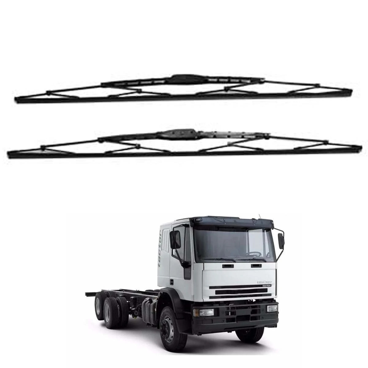 JOGO PALHETA LIMPADOR 26 POL GANCHO 12MM PARA IVECO CAVALLINO EUROCARGO ATE 2010