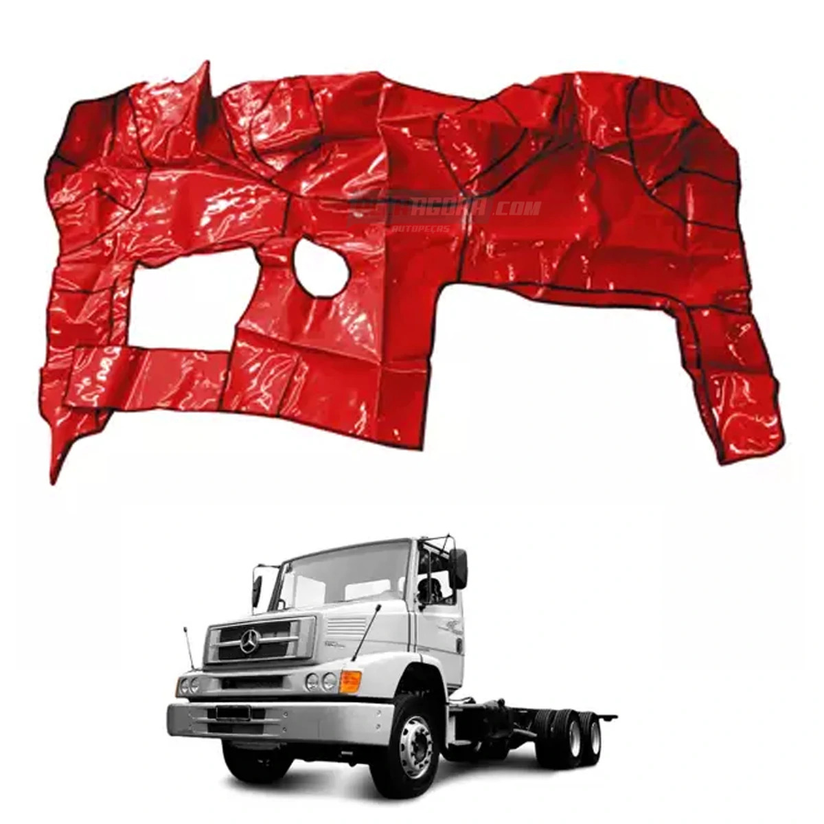 TAPETE VINIL VERMELHO MB HPN 1622 ATE 2002 (PUES831V)