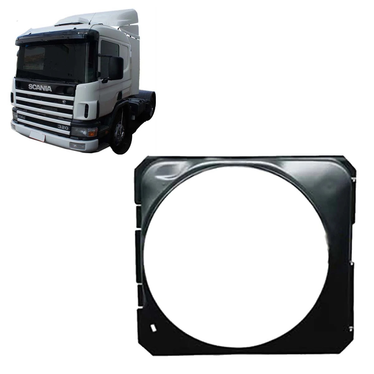 DEFLETOR RADIADOR PARA SCANIA SERIE 4 TODOS CABINE ALTA DE 1998 A 2007 (1390705_