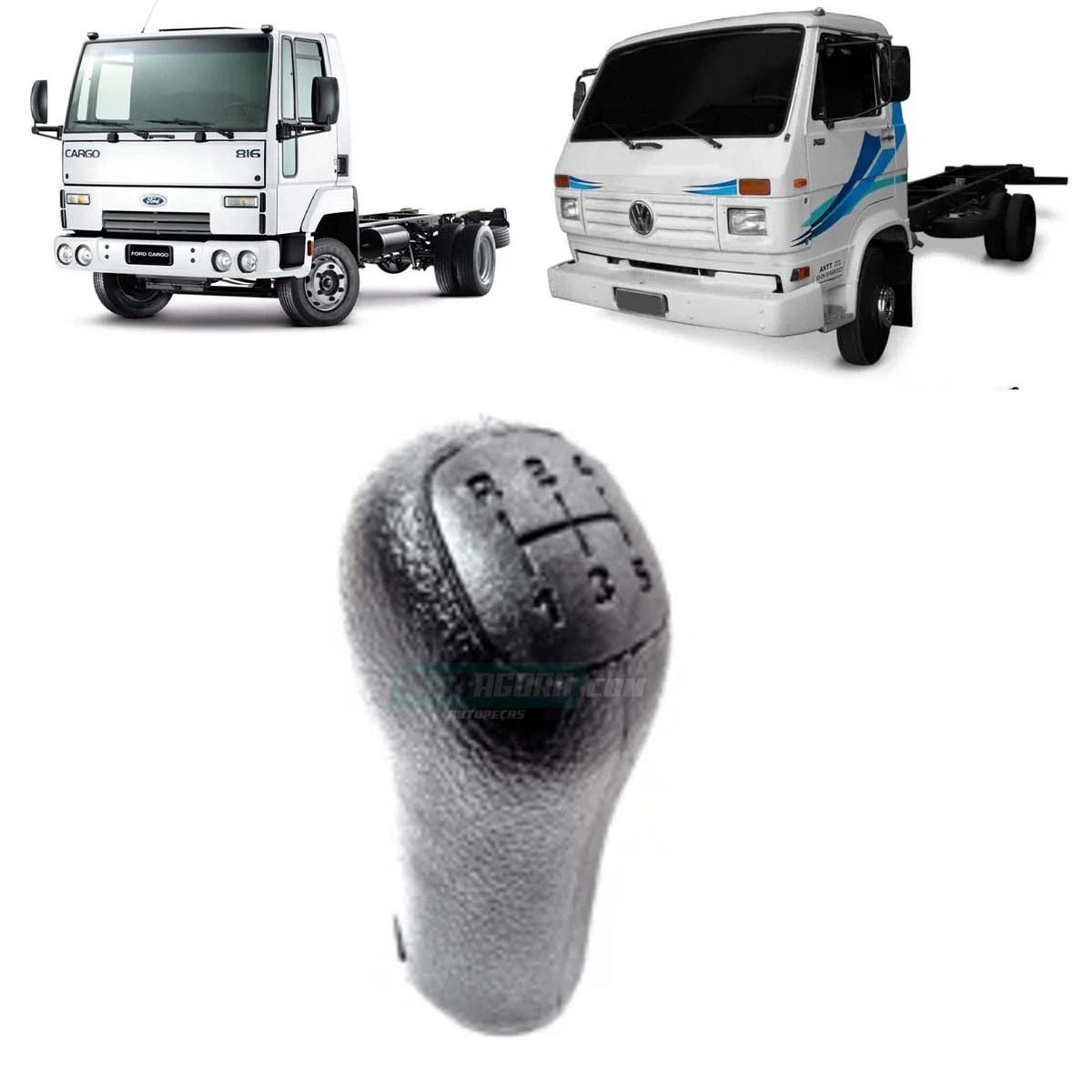 MANOPLA ALAVANCA CAMBIO 5M RE PARA FRENTE SEM REDUZIDA VW 7100 8100 8140 FORD 81