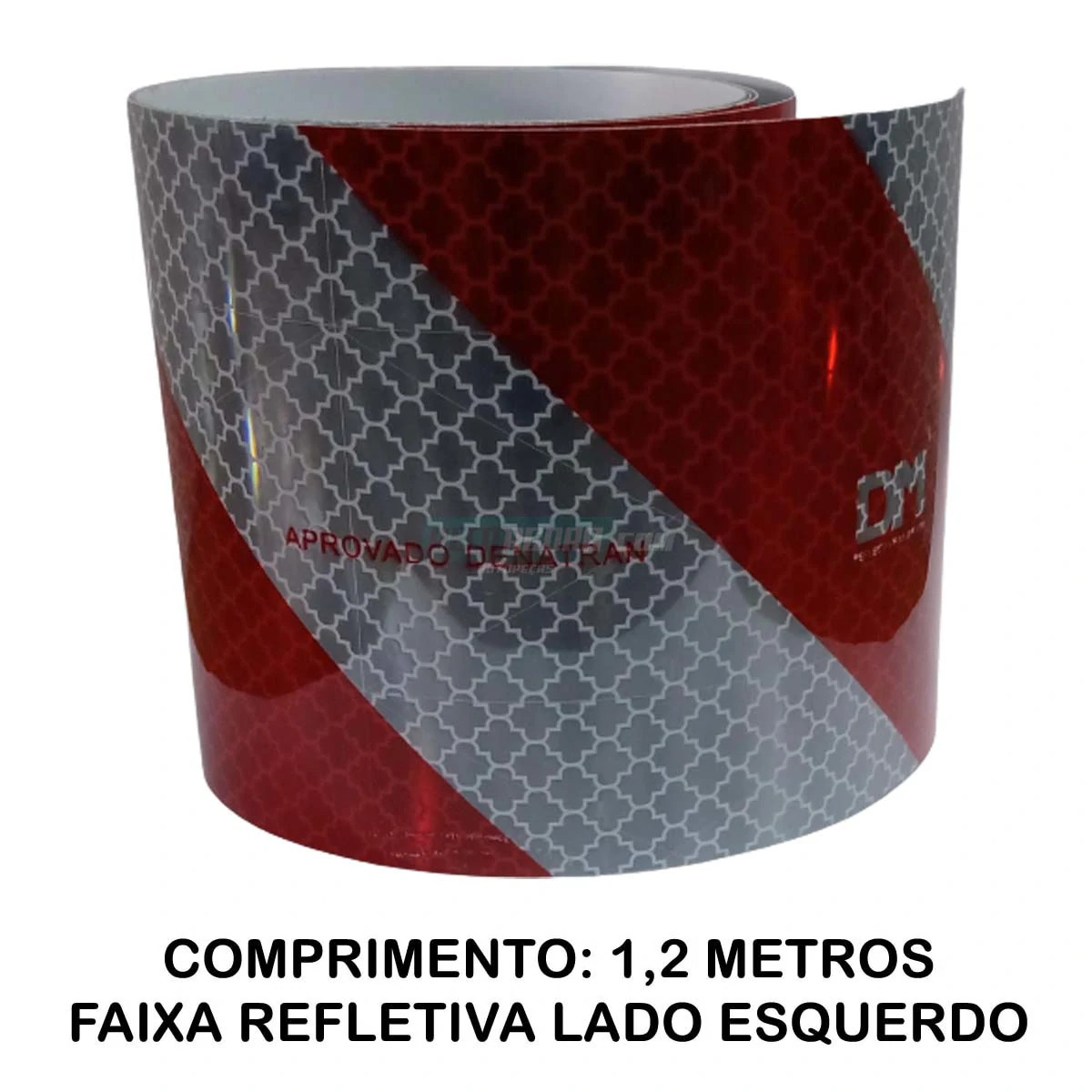 FAIXA REFLETIVA DM PARACHOQUE CAMINHAO CARRETAS ESQUERDA 1.2 METROS (MEIA FAIXA�