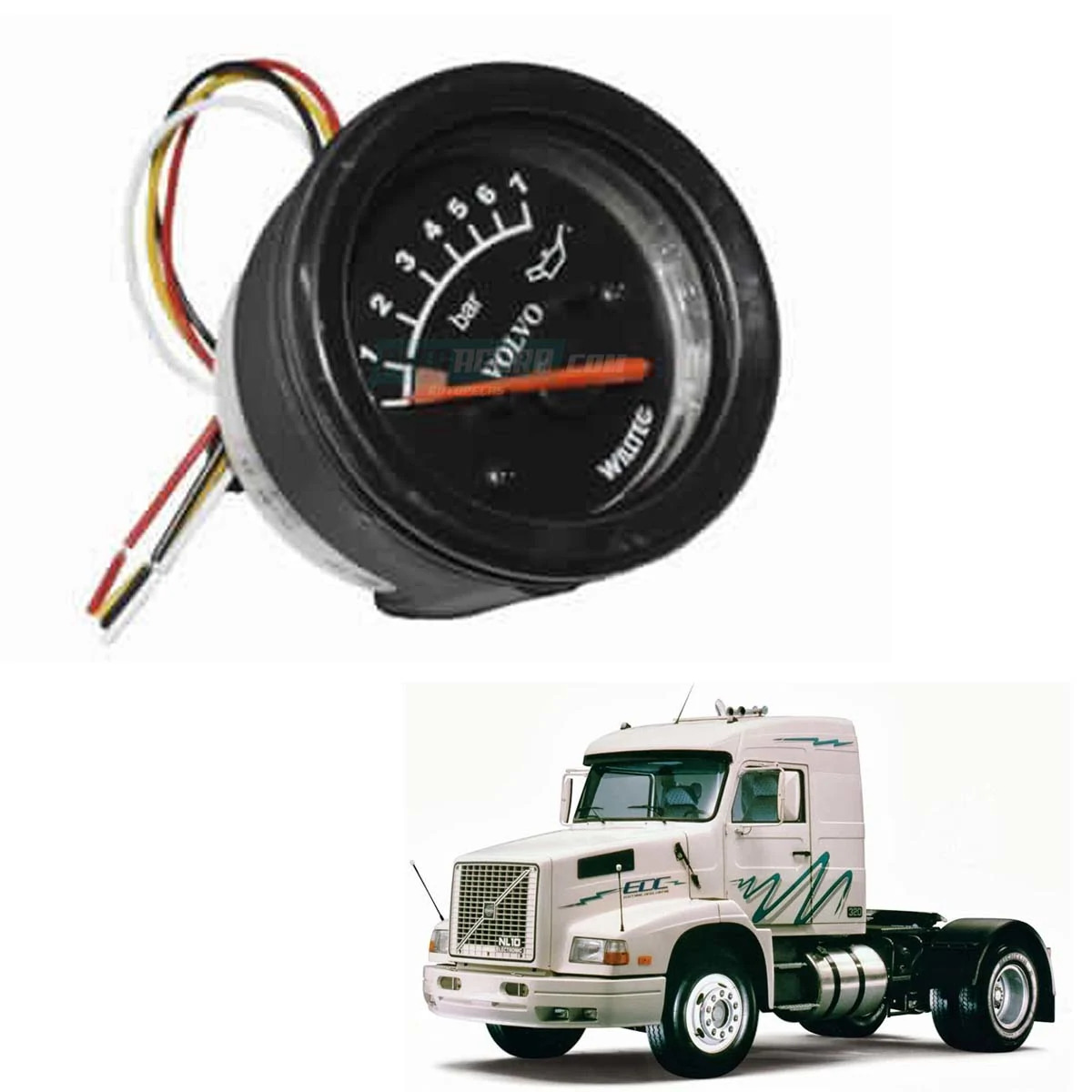 MANOMETRO ELETRICO PRESSAO OLEO 0-7 BAR 24V VOLVO NL (8123664--)