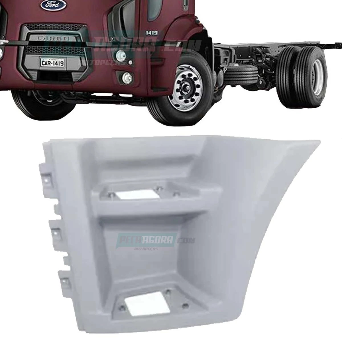 ESTRIBO REFORCADO ESQ FORD NOVO CARGO 1317 1319 1517 1519 1717 1719 1722 1723 17