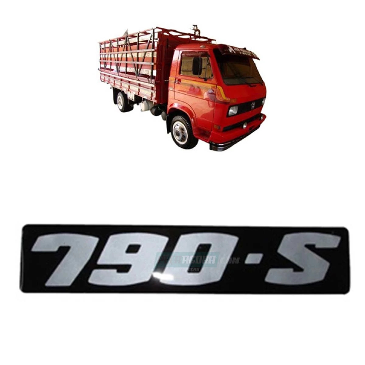 EMBLEMA RESINADO LATERAL 790-S PRETO COLANTE VW 790S (T07853687B-PTO1681U)