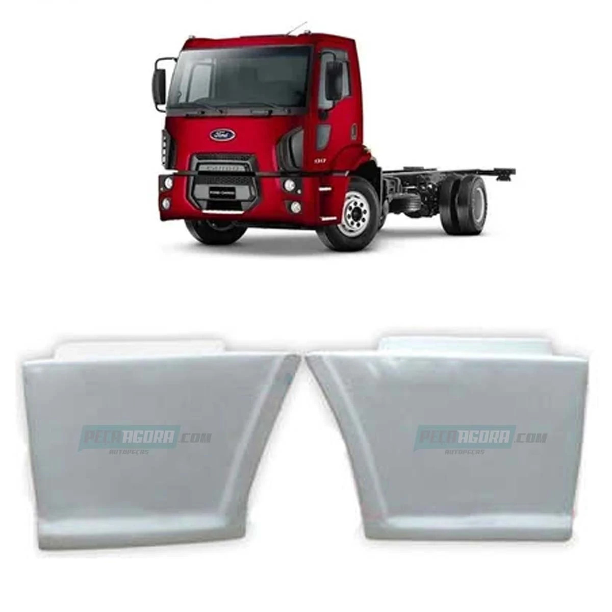 PAR TAPA ESTRIBO ANTIFURTO FORD CARGO 2011... TRACADO FIBRA (Q1642)