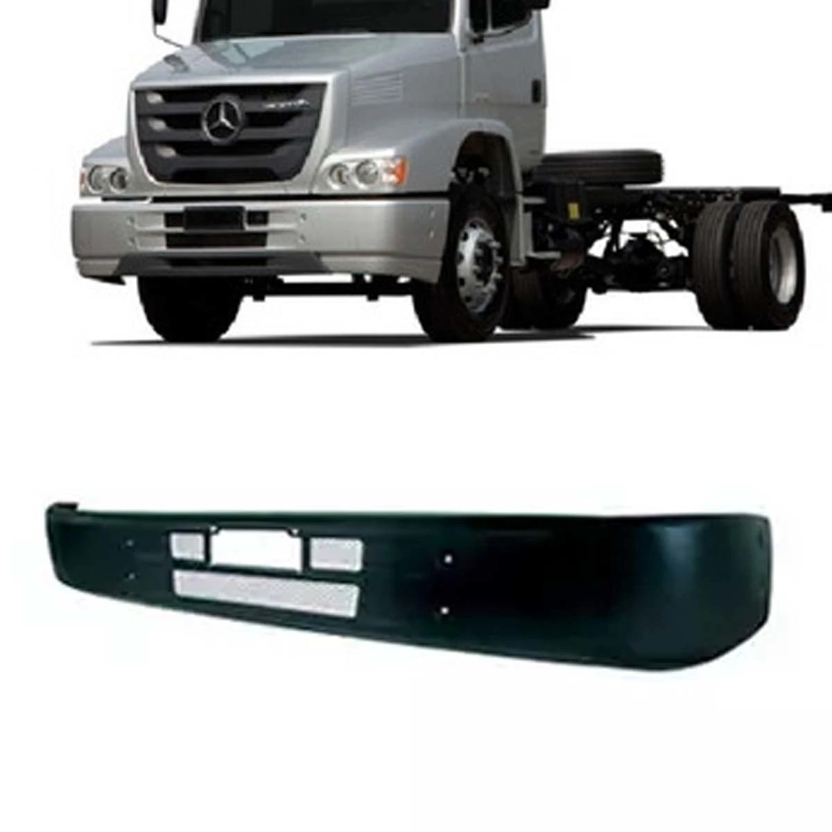 PARACHOQUE DIANTEIRO MB ATRON 1319 2324 COMPLETO COM PONTEIRAS (6948801070-69488