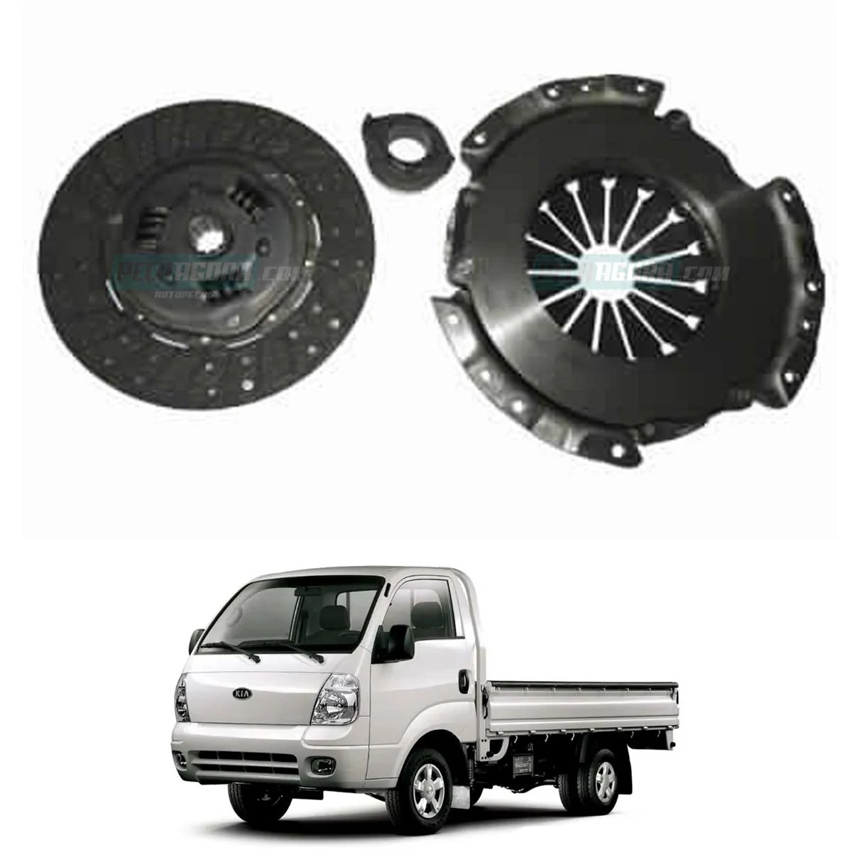 KIT EMBREAGEM PLATO DISCO ROLAMENTO VAN KIA BONGO K3500 K3600 (MK26048)