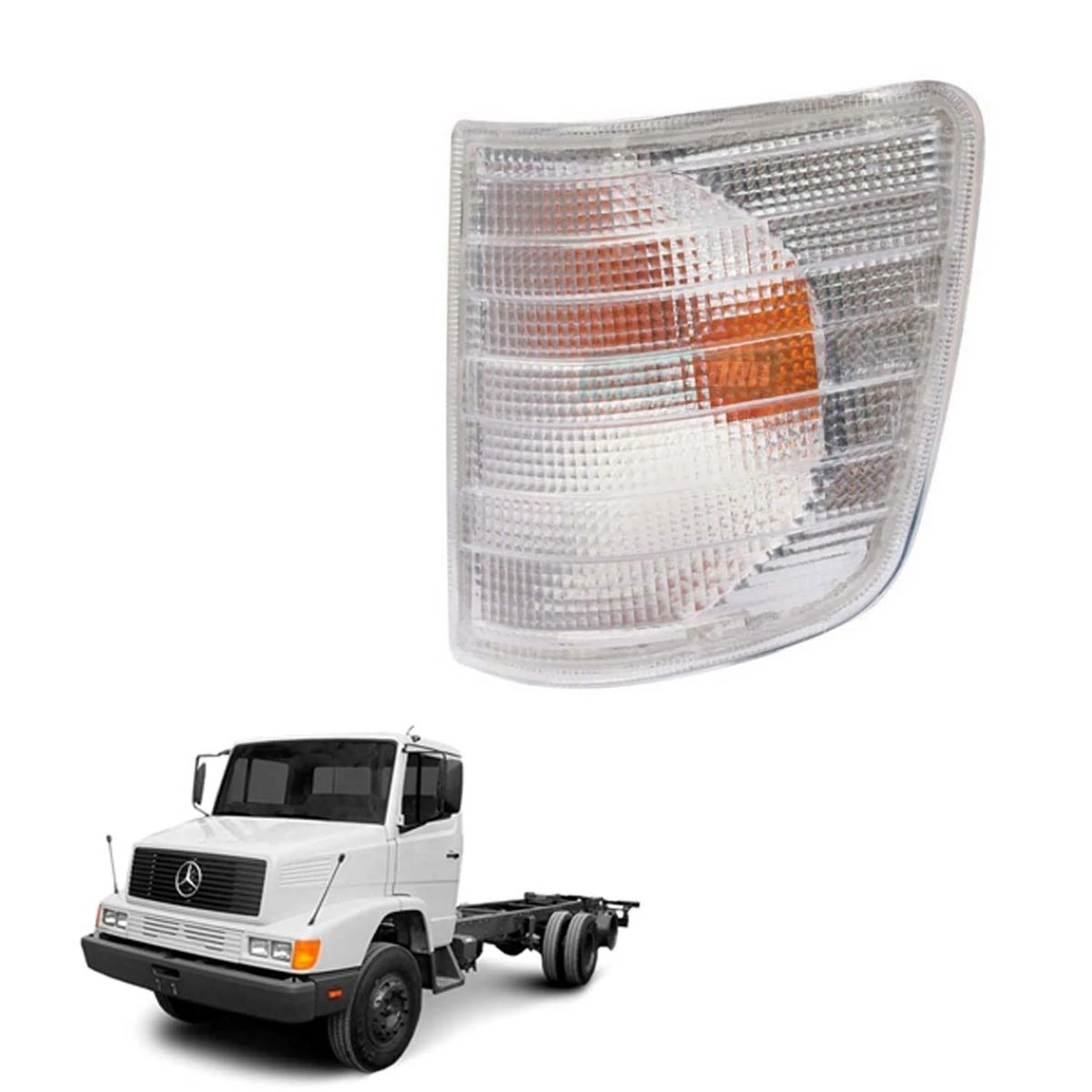 LANTERNA FRONTAL ESQ CRISTAL MB BICUDOS 1990 EM DIANTE 1618 1218 2318 1418 1935 