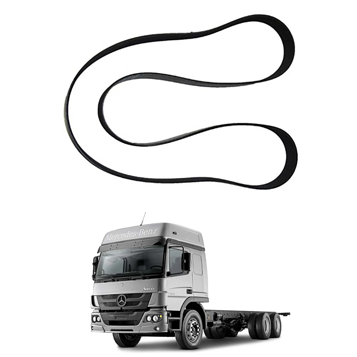 CORREIA MOTOR 8PK1780 MB ATEGO 2425 6X2 2004... OM906LA 6CC 245CV (9069934396-)