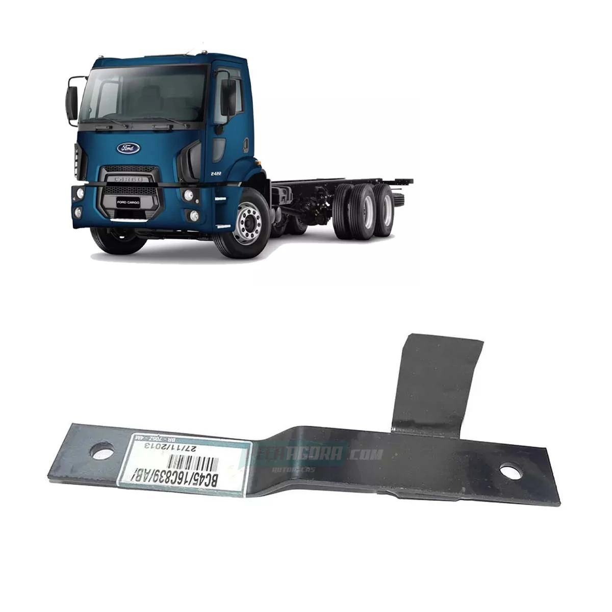 SUPORTE SUPERIOR AMORTECEDOR CAPO ESQ FORD NOVO CARGO (BC4516C839AB)