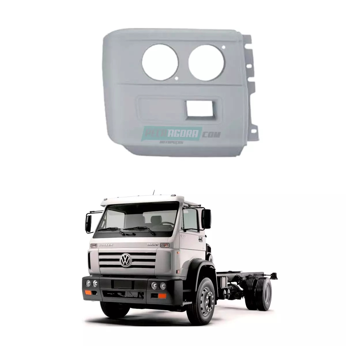 PONTEIRA COM SPOILER DIREITO VW 18310 ATE 2003 - PLASTICO ABS (2S0807102A-2SO807