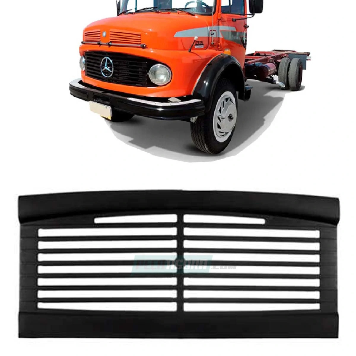 GRADE MB 1113 1313 1513 2013 2213 ANTIGO FAROL REDONDO CHAPA FERRO (3447507002-8