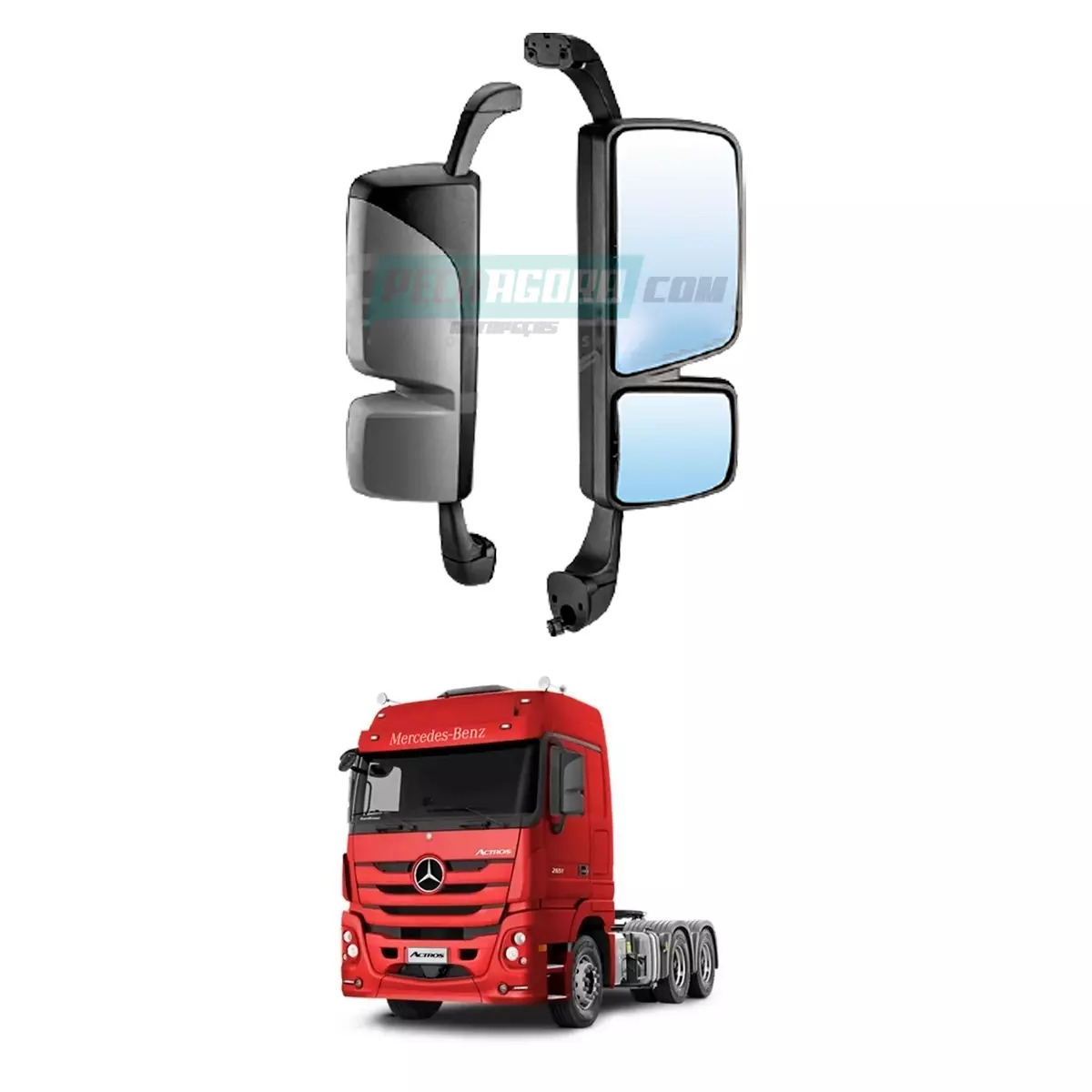 ESPELHO RETROVISOR ELETRICO DIREITO MB ACTROS (9438105716)