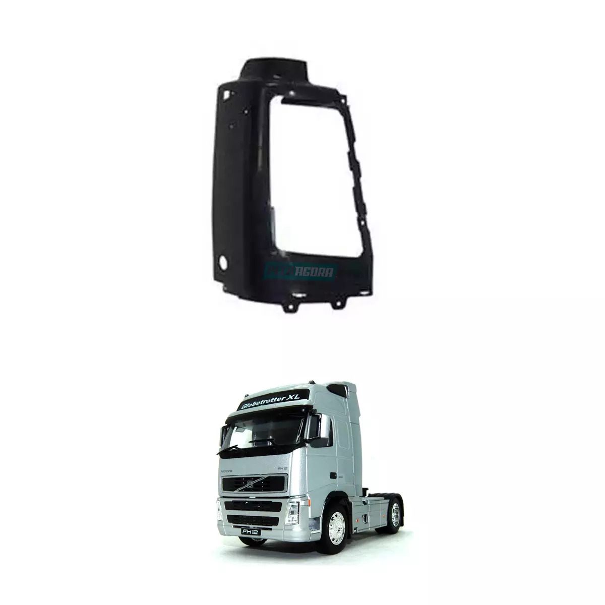 MOLDURA FAROL DIREITO VOLVO FH12 FM12 2004 A 2009 (20452887..)