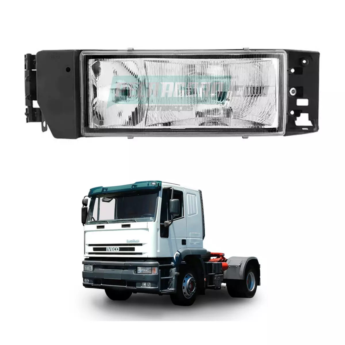 FAROL PRINCIPAL ESQUERDO PARA IVECO EUROTECH 1993 A 2007 (500305103-F187)