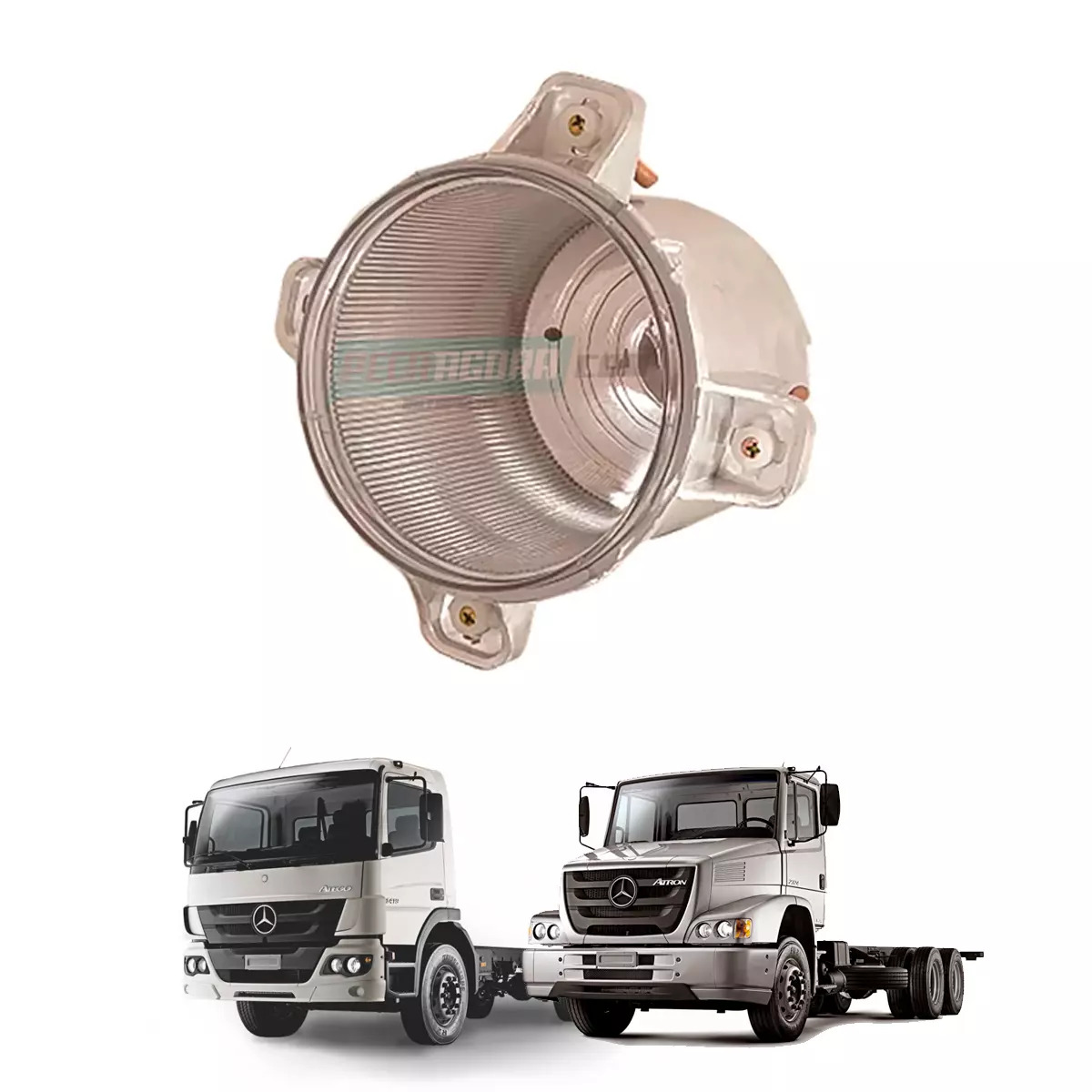 BLOCO FAROL ALTO ESQUERDO SEM LAMP H1 MB ATEGO ATRON 2013 DIANTE (527E)