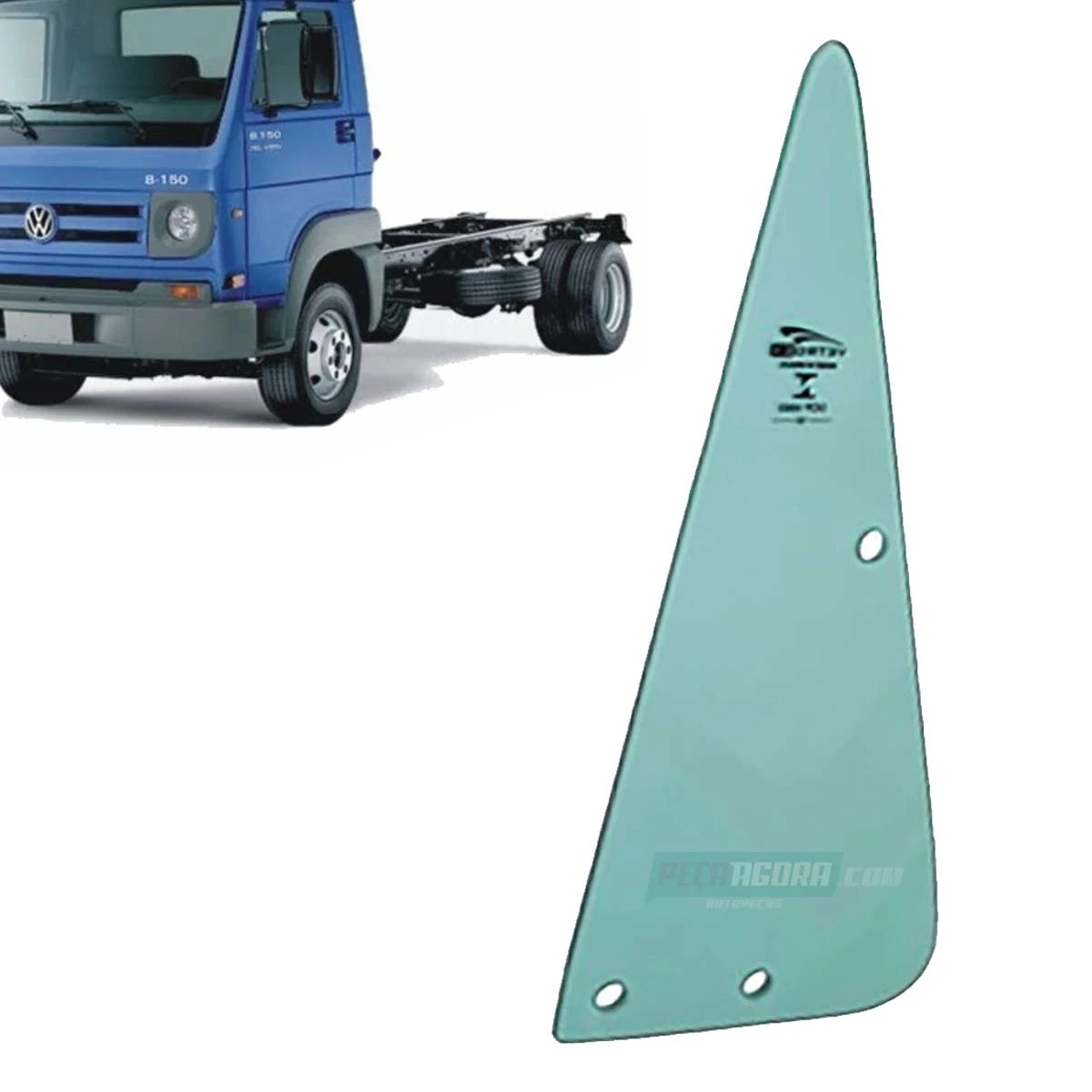 VIDRO QUEBRA VENTO MOVEL VERDE PORTA ESQ VW 7100 7110 8140 8150 9150 12170 (TJG8