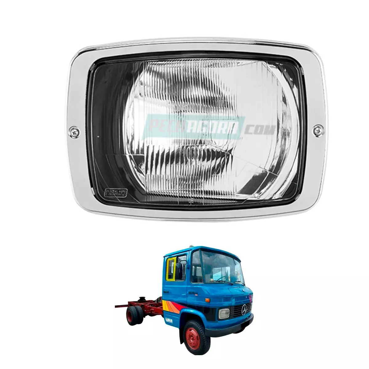 FAROL DIREITO MB MERCEDES 608 708 - 84 85 86 87 88 89 (3088207561-F136)