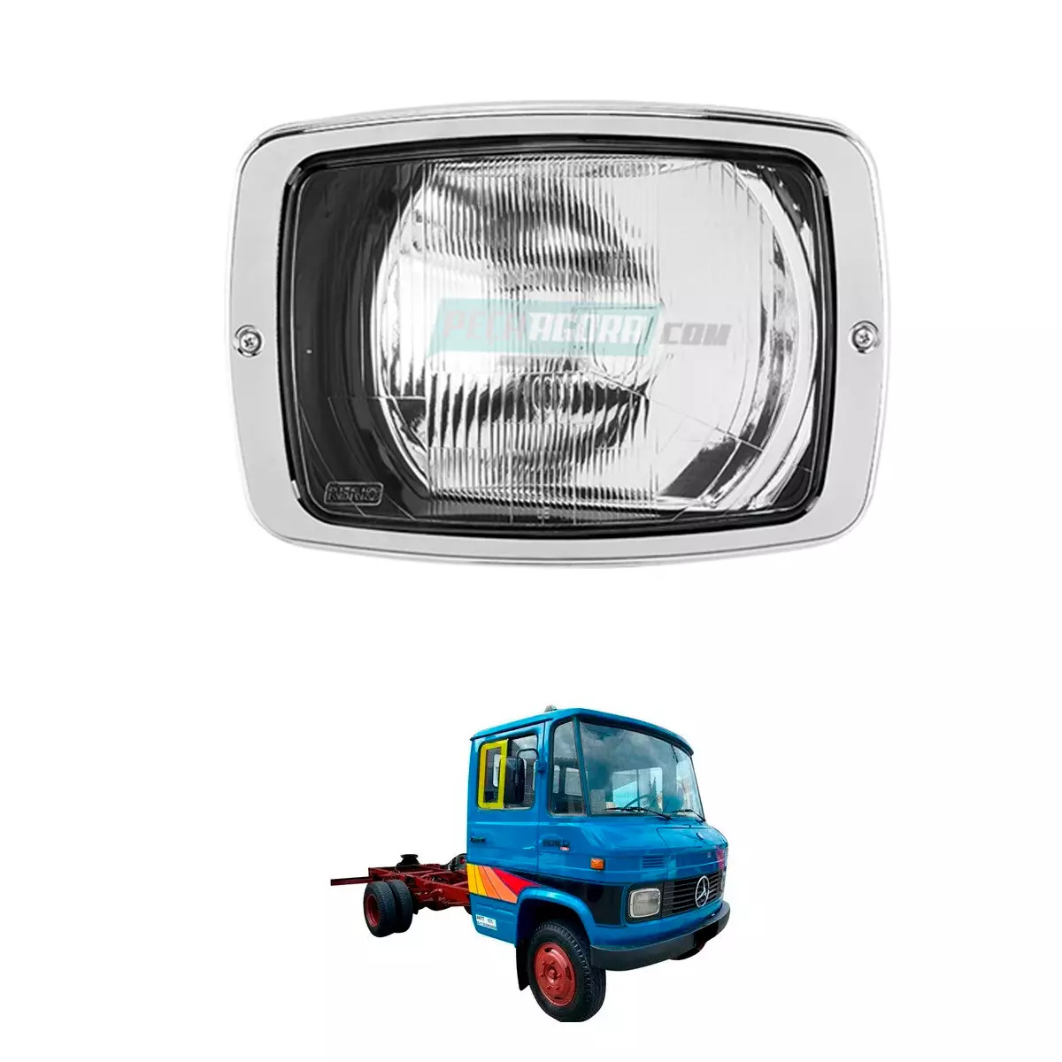 FAROL ESQUERDO MB MERCEDES BENZ 608 708 - 84 85 86 87 88 89 (3088207461-F135)