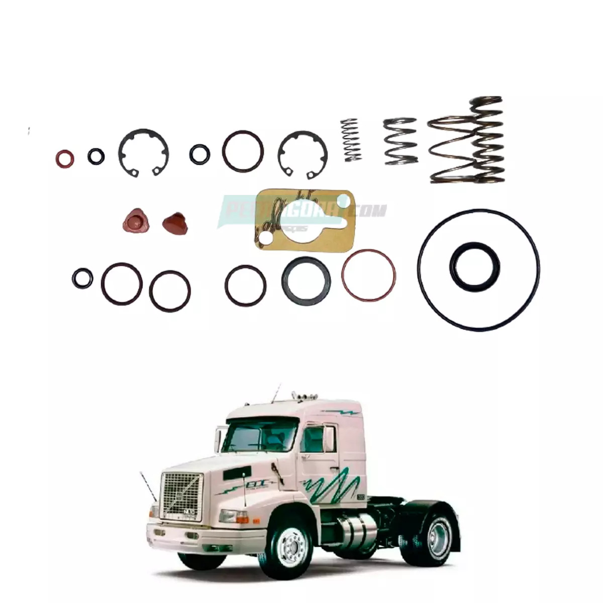 JOGO REPARO VALVULAS 5 2 VIAS VOLVO NL10 NL12 FH 12  (1662551,)