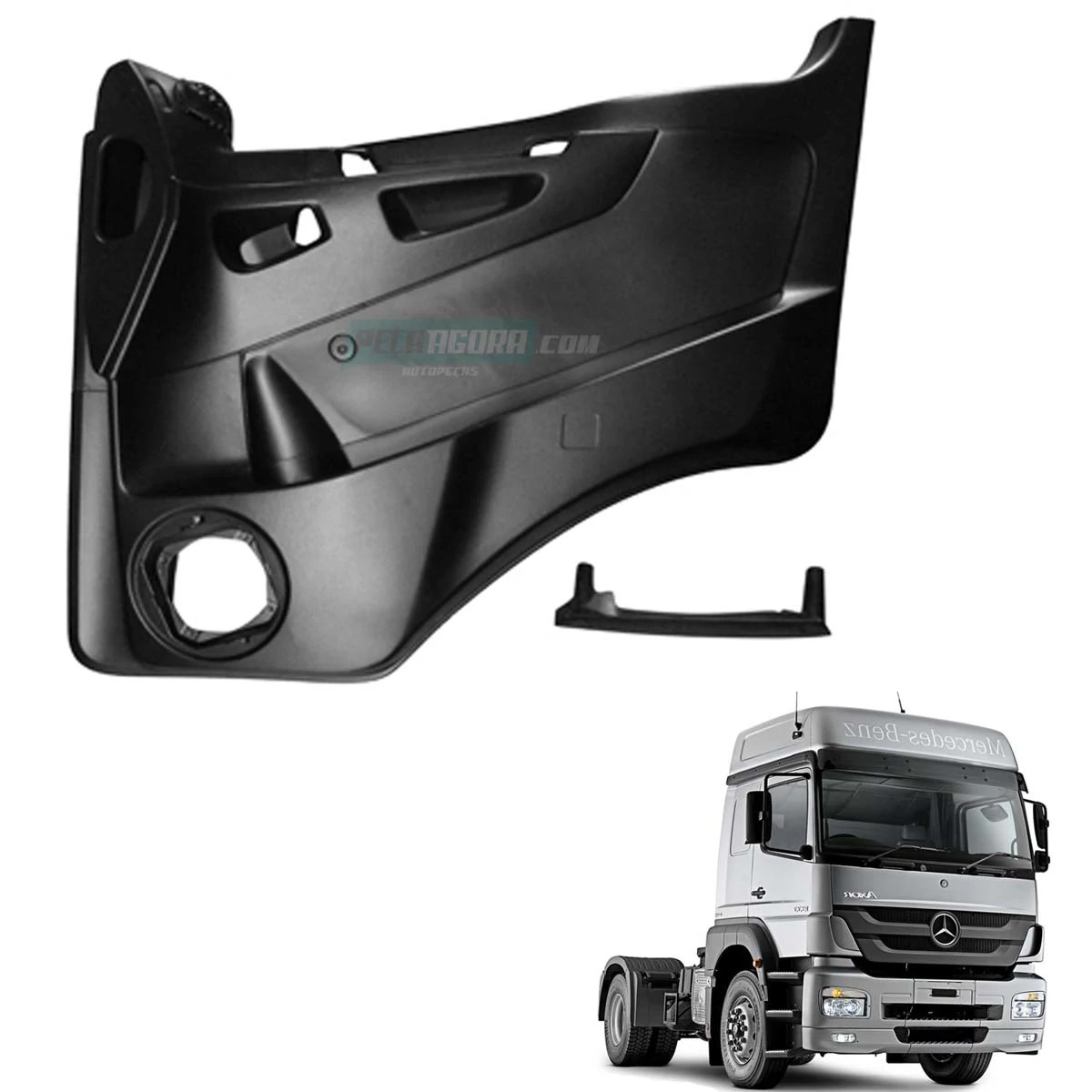 REVESTIMENTO FORRO PORTA DIR MB AXOR ATEGO ELETRICO PRETO (9407201070-1111074)