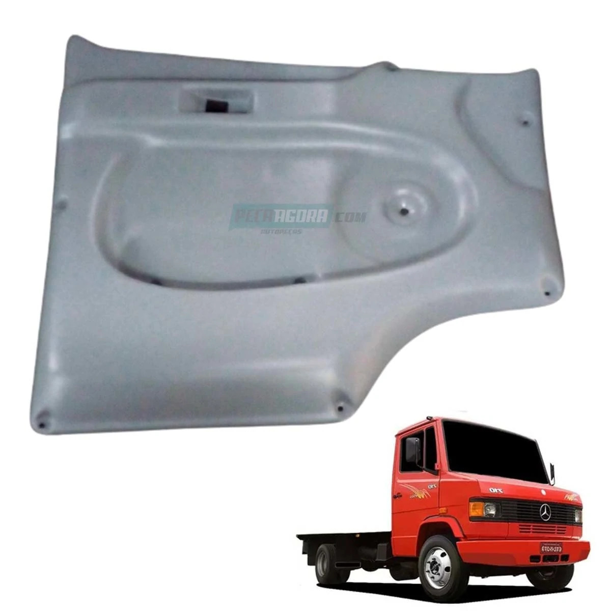 FORRO PORTA ESQ PLASTICO MB 710 PUS 712 912 914 1114 BICUDO 2003... CINZA (68872