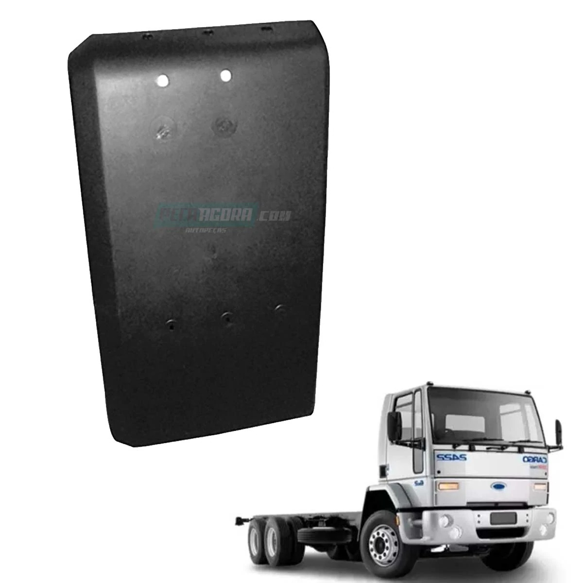 PARALAMA TRASEIRO DIR FORD CARGO 85 A 11 PLASTICO PRETO (81DB16K006-81DB16K006DC