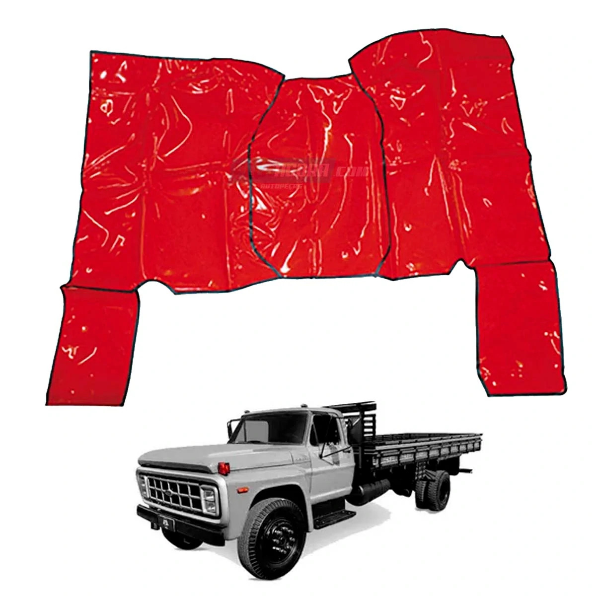 TAPETE VINIL VERMELHO FORD F600 F11000 F13000 F22000 AVARENTAO 72 A 92 (ML0278B-