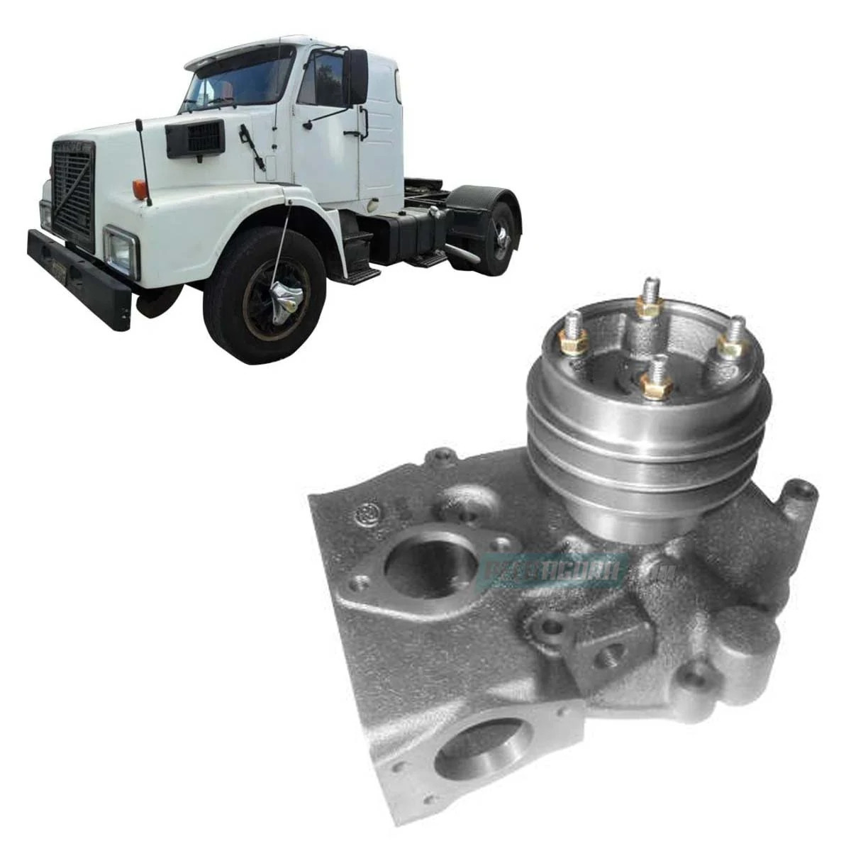 BOMBA AGUA VOLVO "N" TURBO ( FRONTAL) (1699788-1699789-1699781-BZ0083)