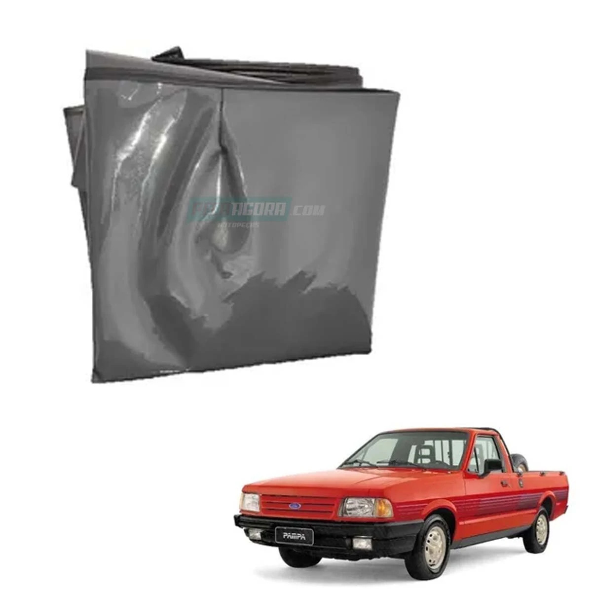 TAPETE VINIL CINZA PAMPA COMPLETO (PUES243C)