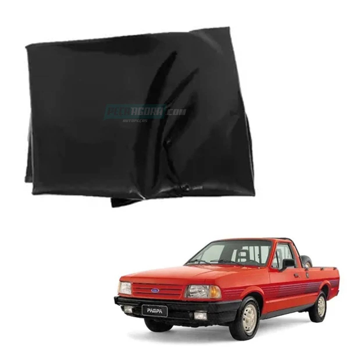 TAPETE VINIL PRETO PAMPA COMPLETO (PUES243P)