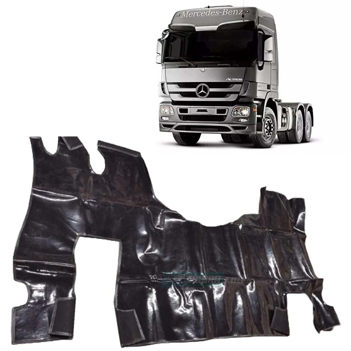 TAPETE VINIL PRETO MB ACTROS CABINE ALTA (PUES844P-844P)
