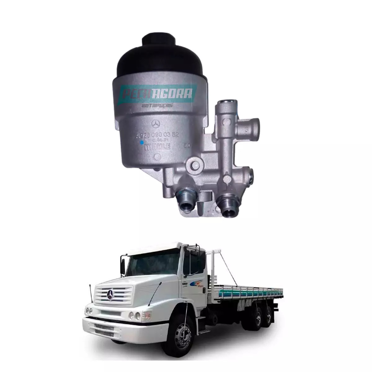 CARCACA FILTRO COMBUSTIVEL COMPLETO MB 1218 1318 OH1518 O500 1830 OF1721 1722 AC