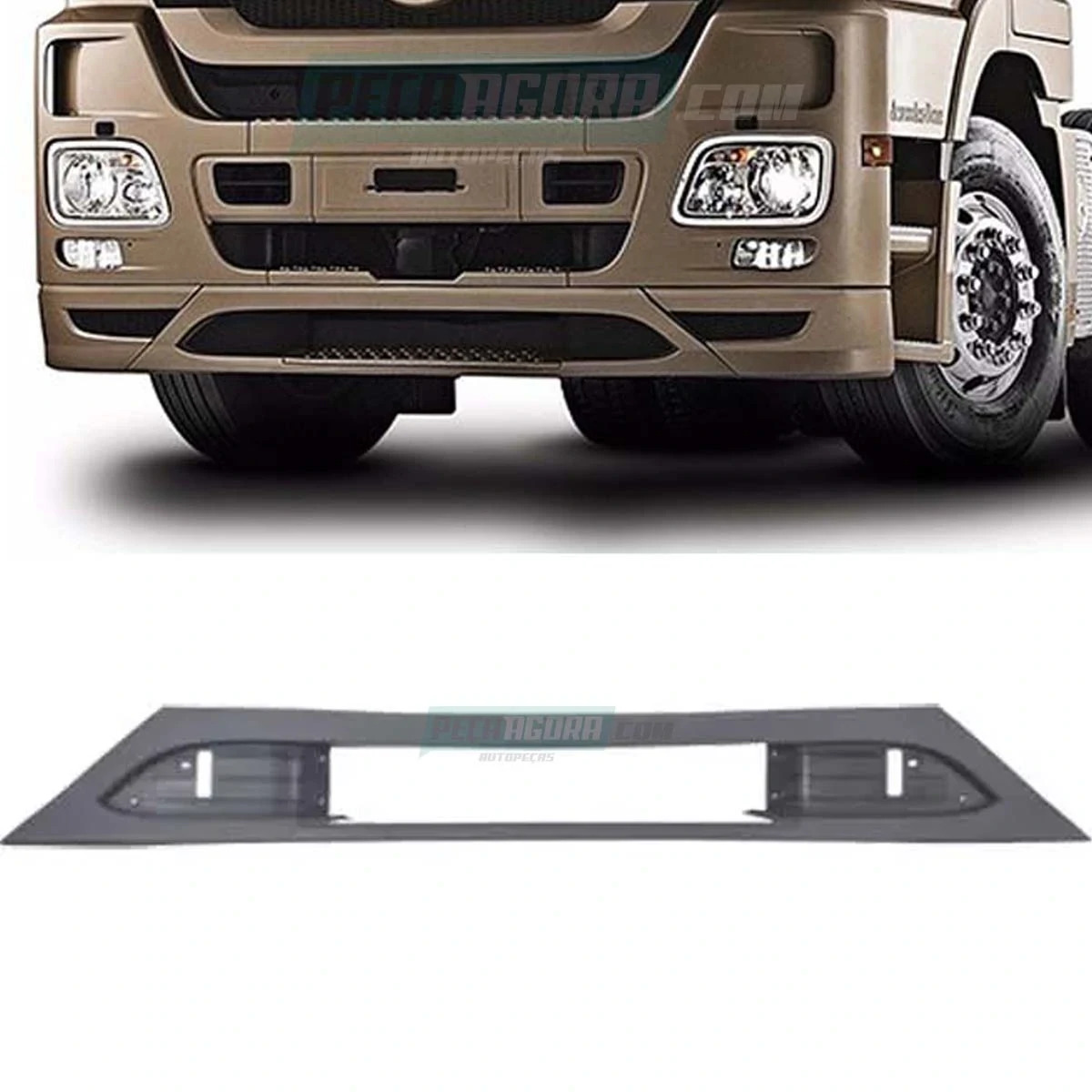 SPOILER ACABAMENTO PARACHOQUE CENTRAL MB ACTROS TETO ALTO (9438851325_)