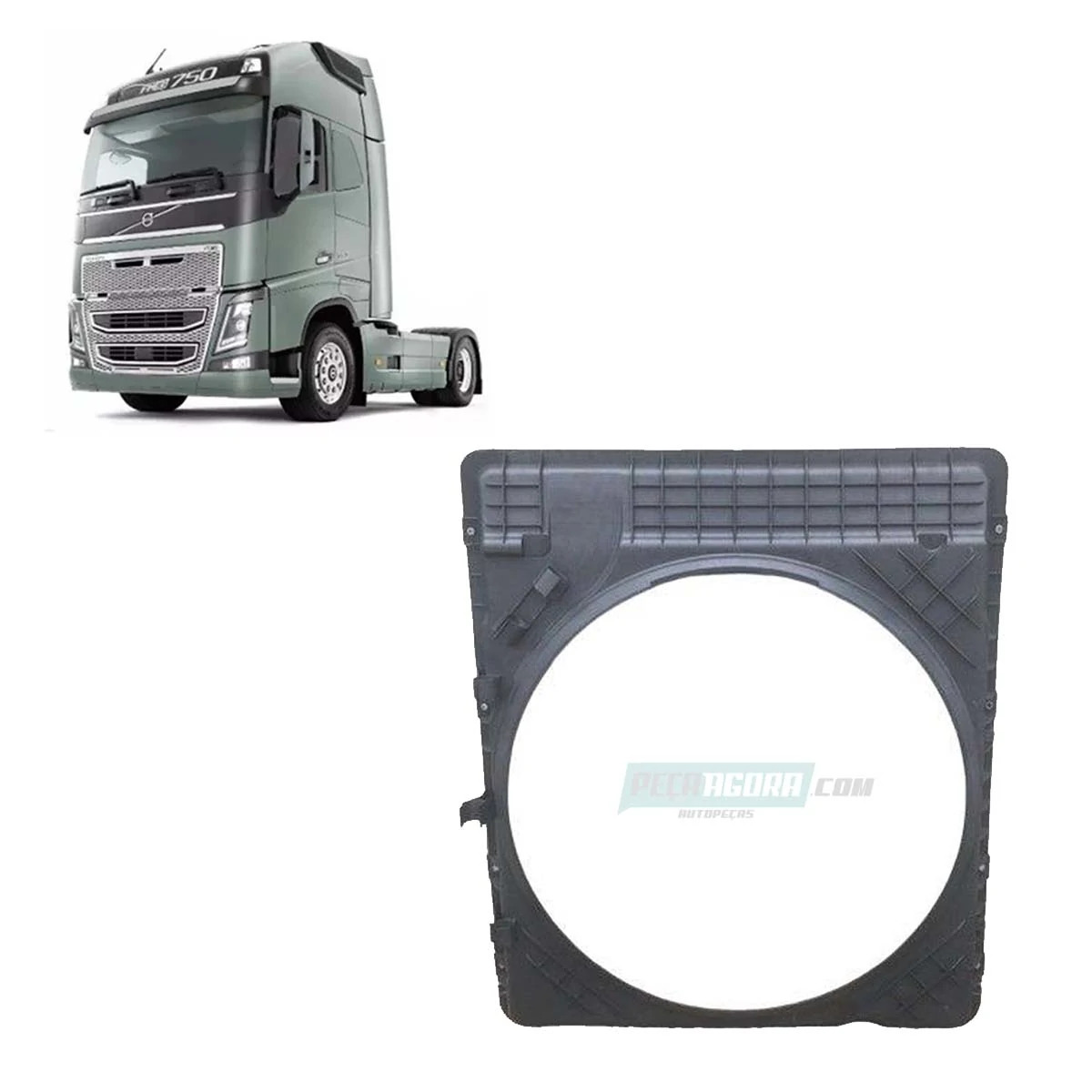 DEFLETOR RADIADOR VOLVO FH14 2016 EM DIANTE (22060521-21135860-150130)