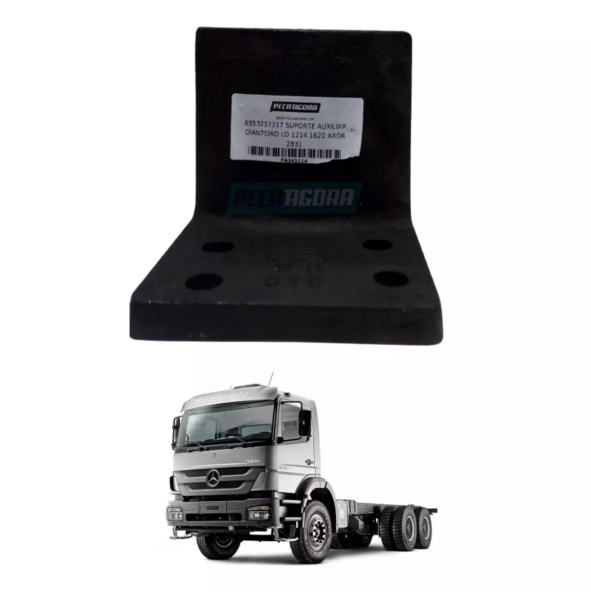 SUPORTE AUXILIAR DIANTEIRO LD 1214 1620 AXOR 2831 (6953257317)