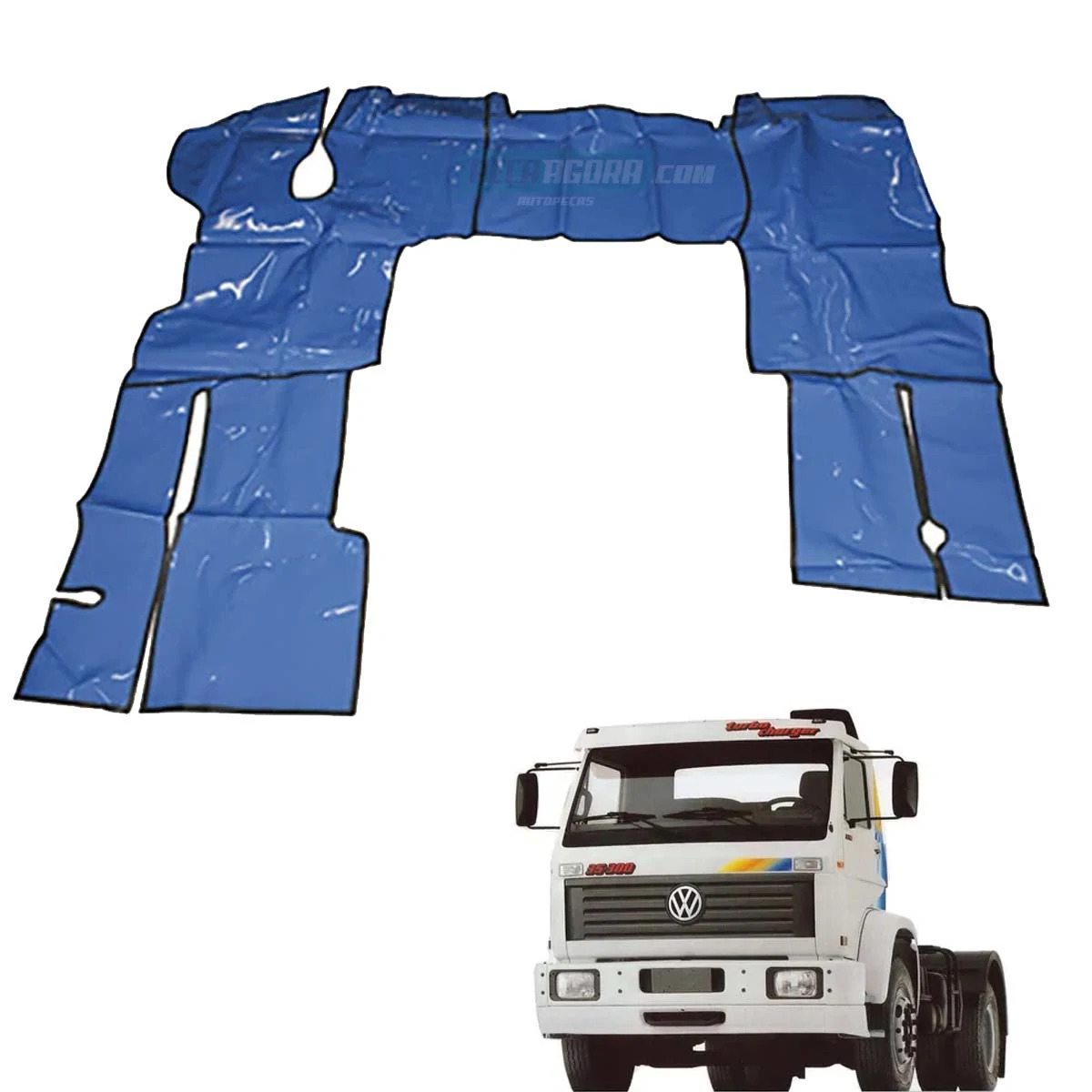 TAPETE VINIL AZUL VW 35300 1994 À 2000 (PUES336A)