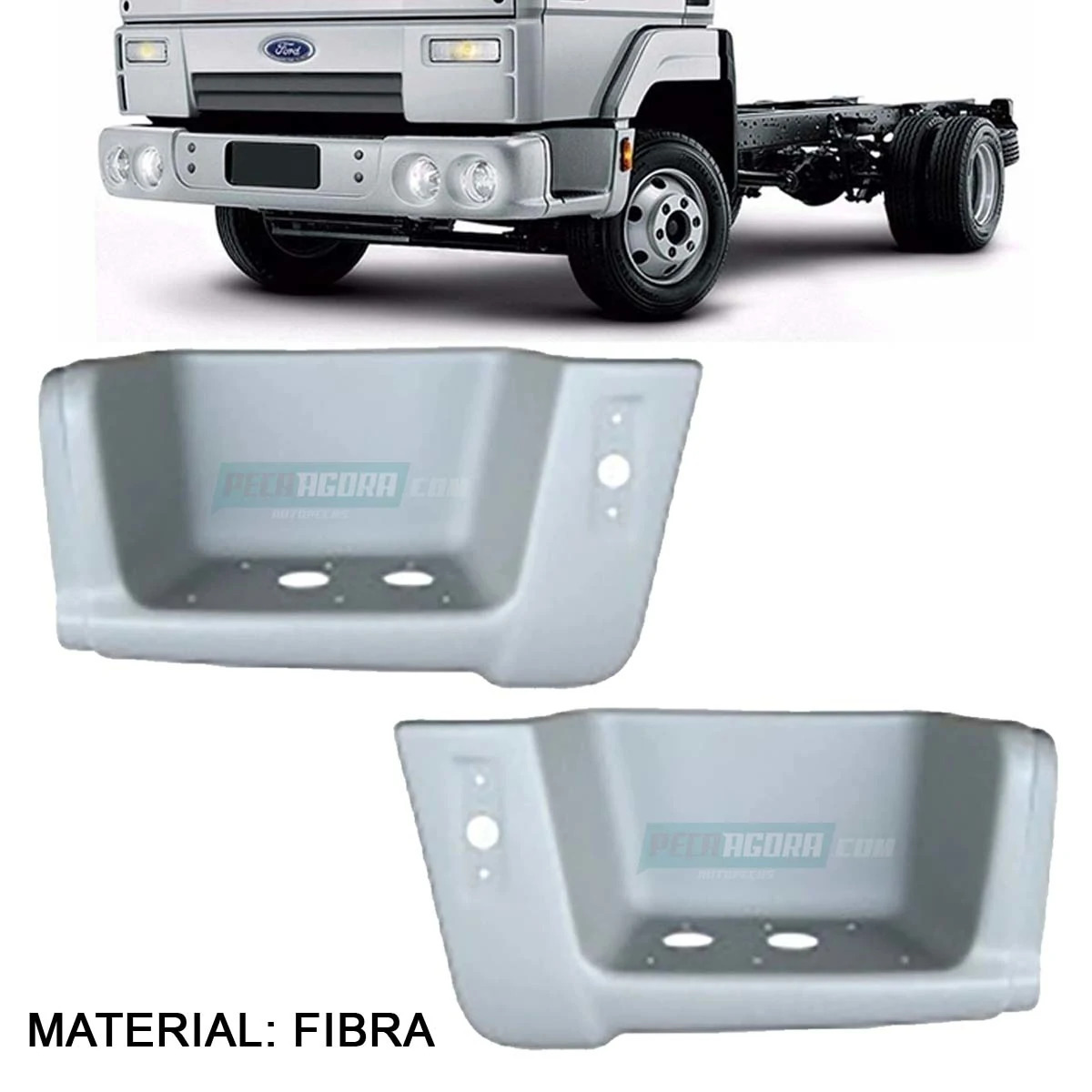 PAR ESTRIBO DIR ESQ FORD CARGO 712 814 815 915 2000 A 2011 FIBRA UM DEGRAU  (K.8