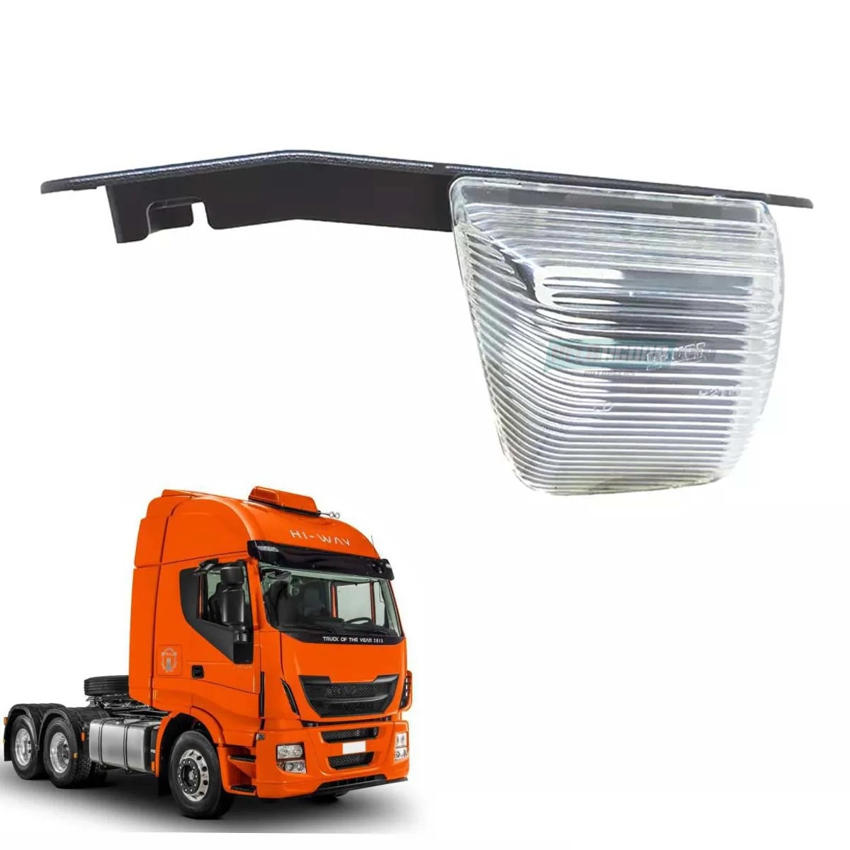 LANTERNA LATERAL PARACHOQUE DIR CRISTAL PARA IVECO STRALIS HI WAY SEM SOQUETE (5