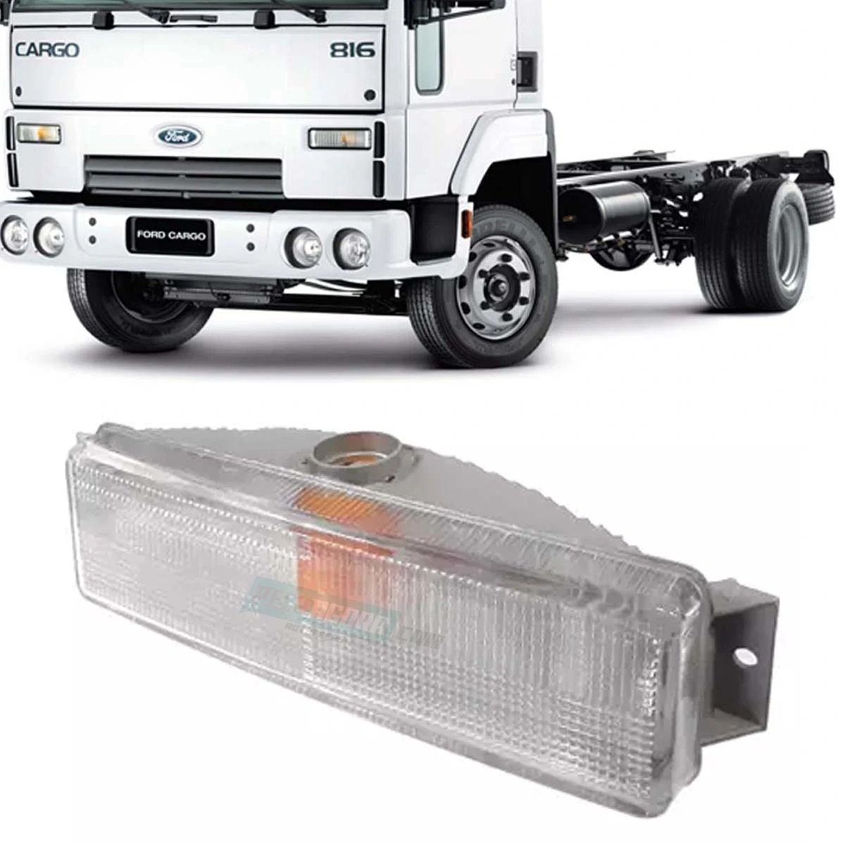 LANTERNA PISCA FRONTAL ESQ CRISTAL FORD CARGO 814 815 96 A 98 ESQUERDO (2UH95304