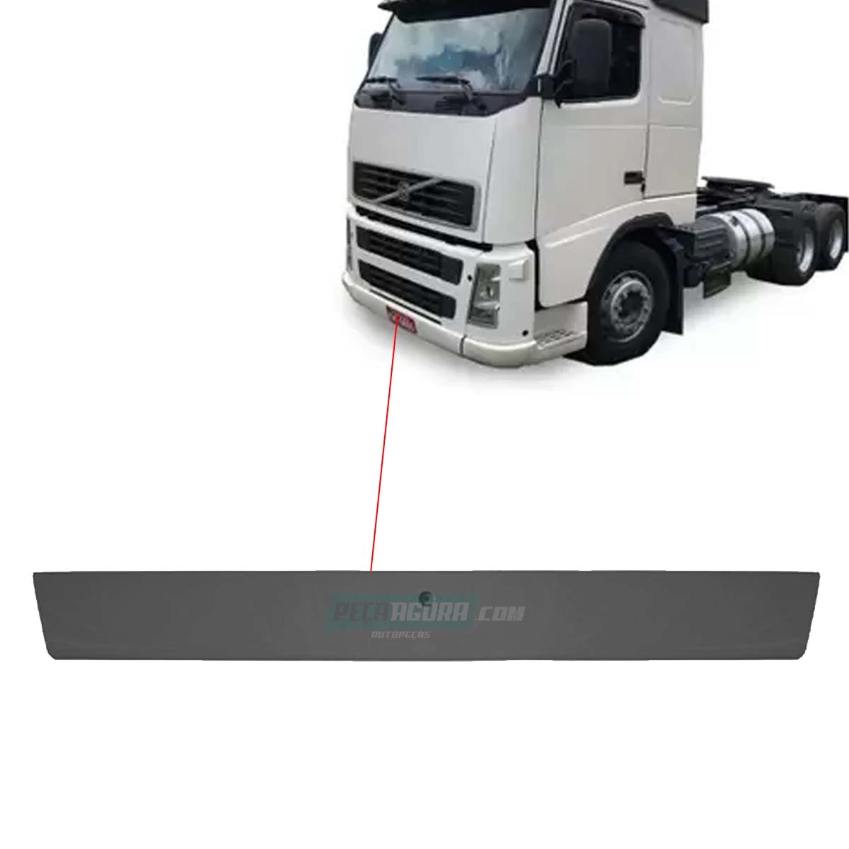 PARACHOQUE CENTRAL VOLVO FH FM 2004 A 2014 FMX - FERRO (20398709-20711859-204296