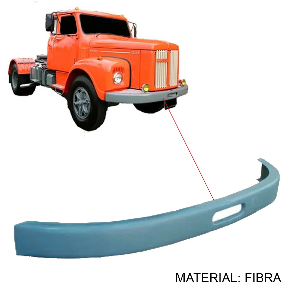 PARACHOQUE PARA SCANIA L111 110 JACARE FIBRA (Q1051)