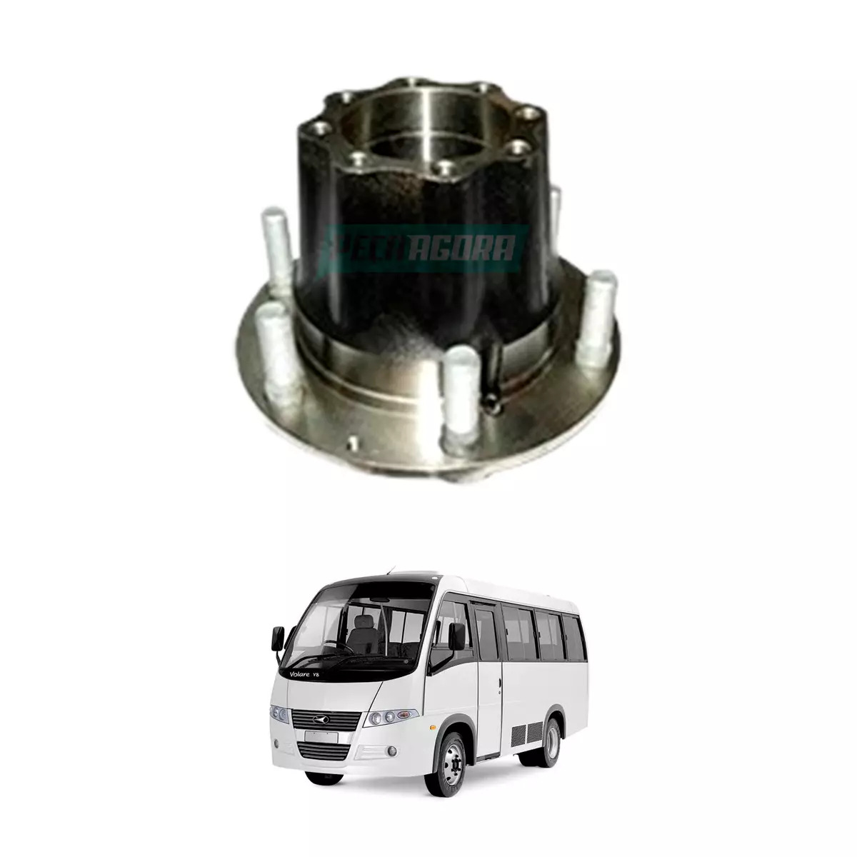 CUBO RODA TRASEIRA AGRALE VOLARE W9 2008.... COM EIXO MERITOR MS 13113 (60100090