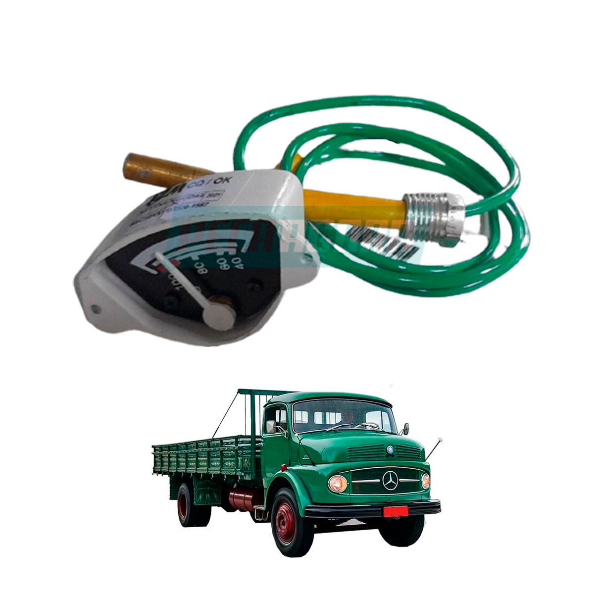 MEDIDOR TEMPERATURA MEIA LUA MB L 1113 LPO 40-100ºC 1 METRO MERCEDES BENZ (0035