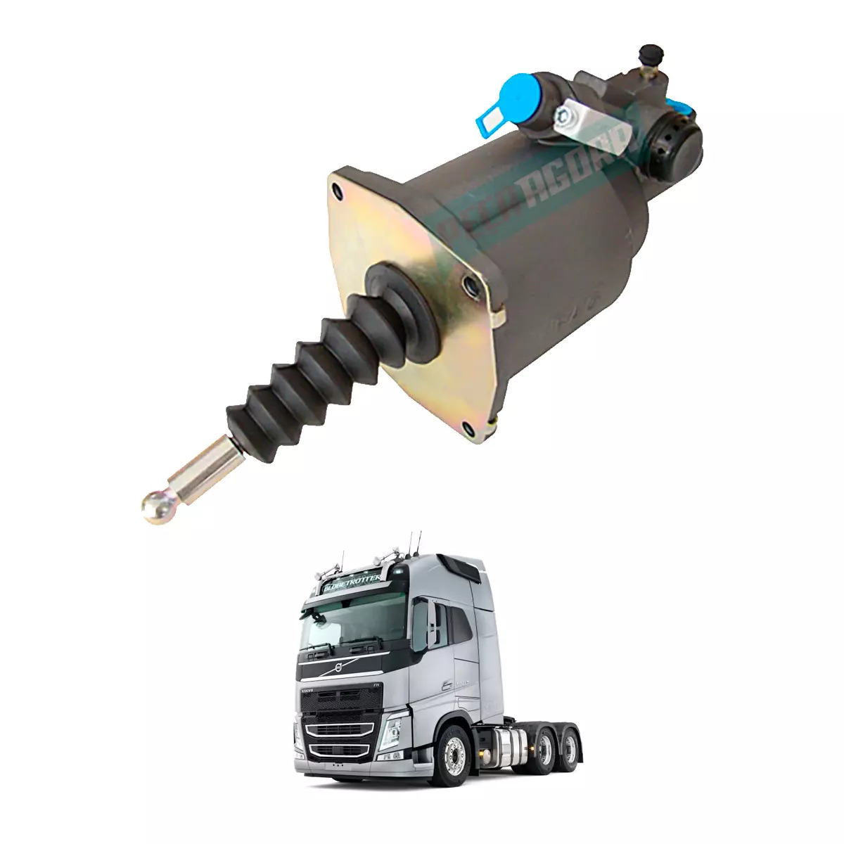 SERVO EMBREAGEM VOLVO 100MM HASTE CURTA VOLVO FH/FM/FMX NH9/10/11/12/13/16 FH12 