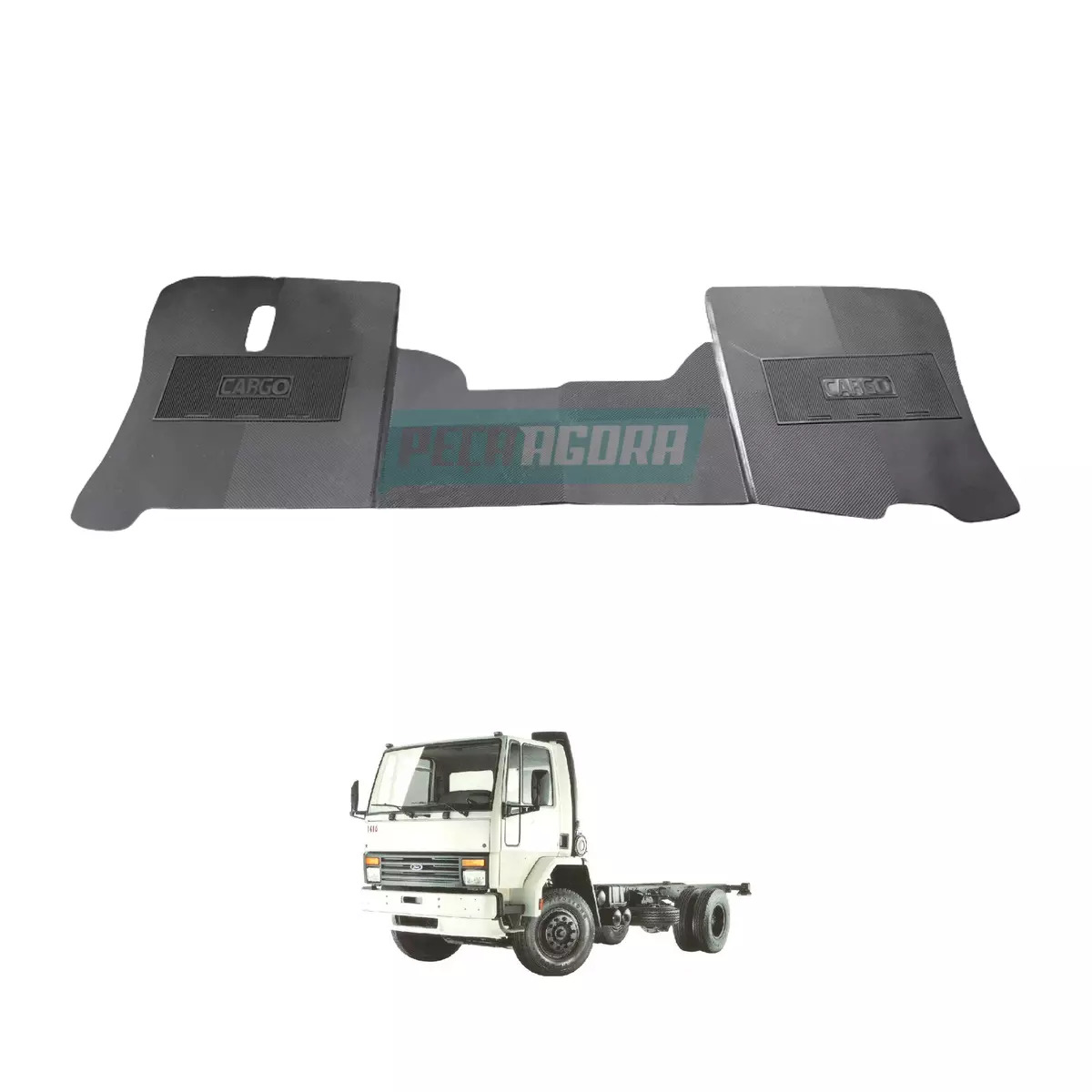 TAPETE CARPETE DIANTEIRO PRETO SEM ESPUMA FORD CARGO 814 815 1215 1415 1419 1422