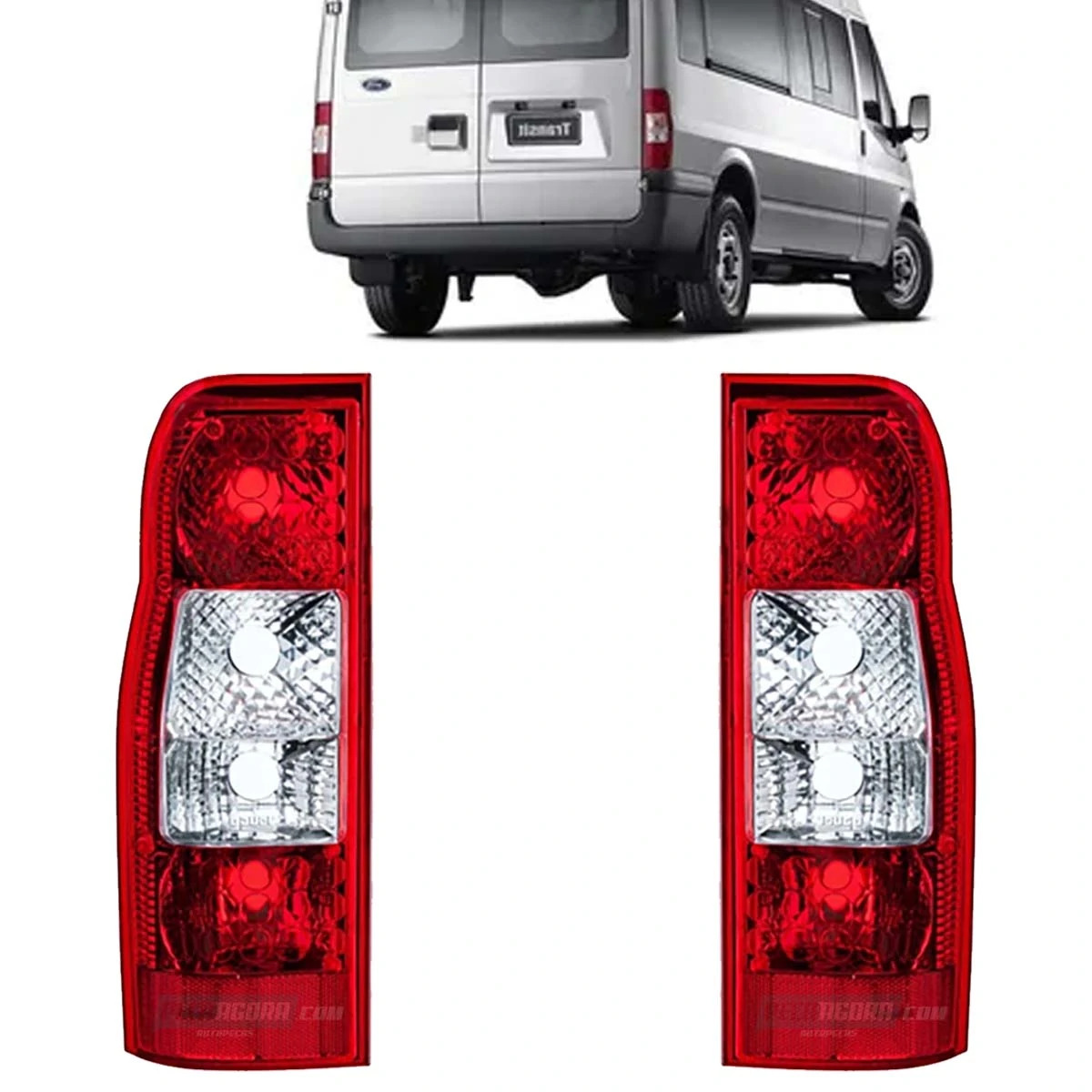 PAR LANTERNA TRASEIRA ESQ DIR FORD TRANSIT VAN FURGAO ANO 2008 A 2013 (K.6C11134