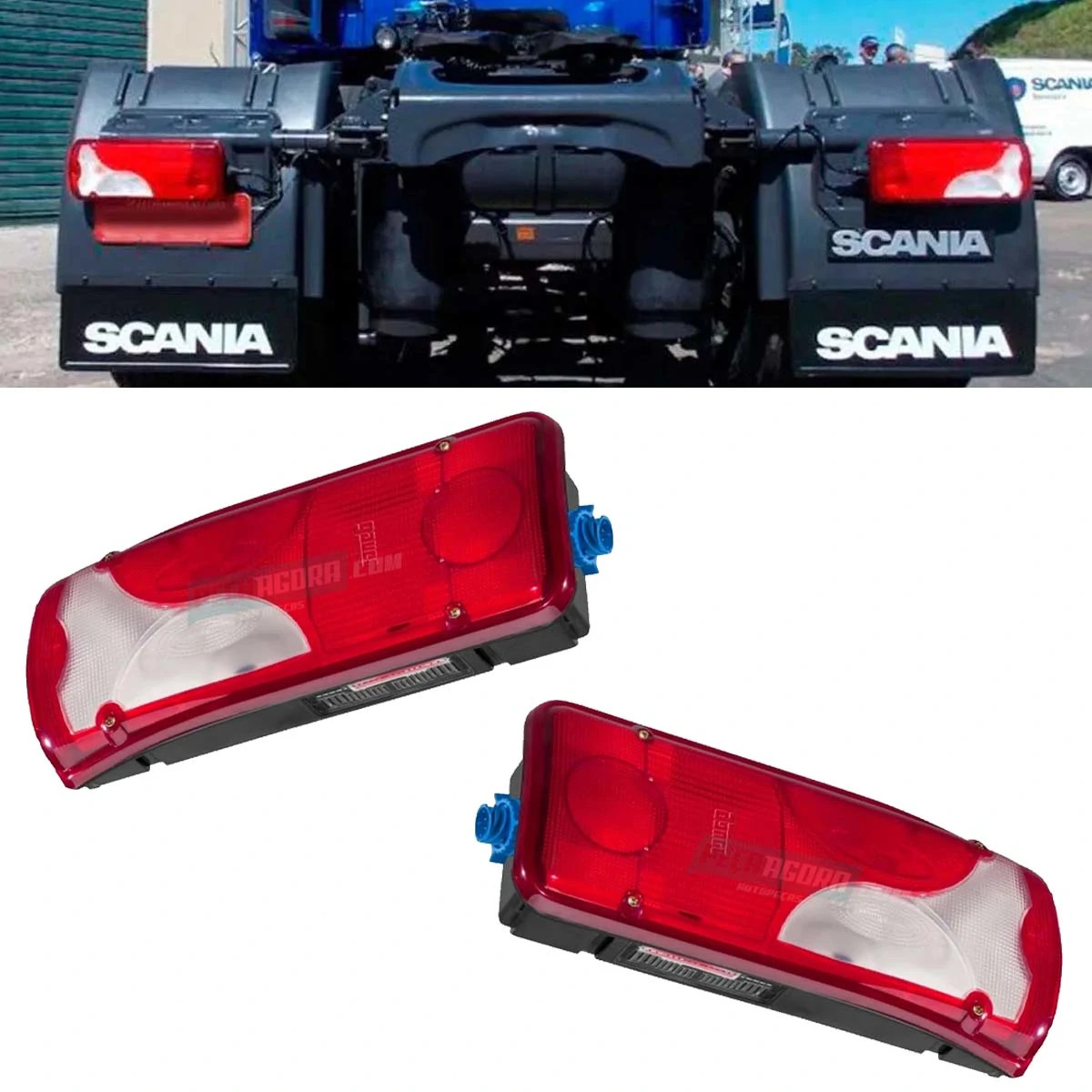 PAR LANTERNA TRASEIRA ESQ DIR COMPLETA PARA SCANIA S4 124 PGR 2007 (1756754-1756