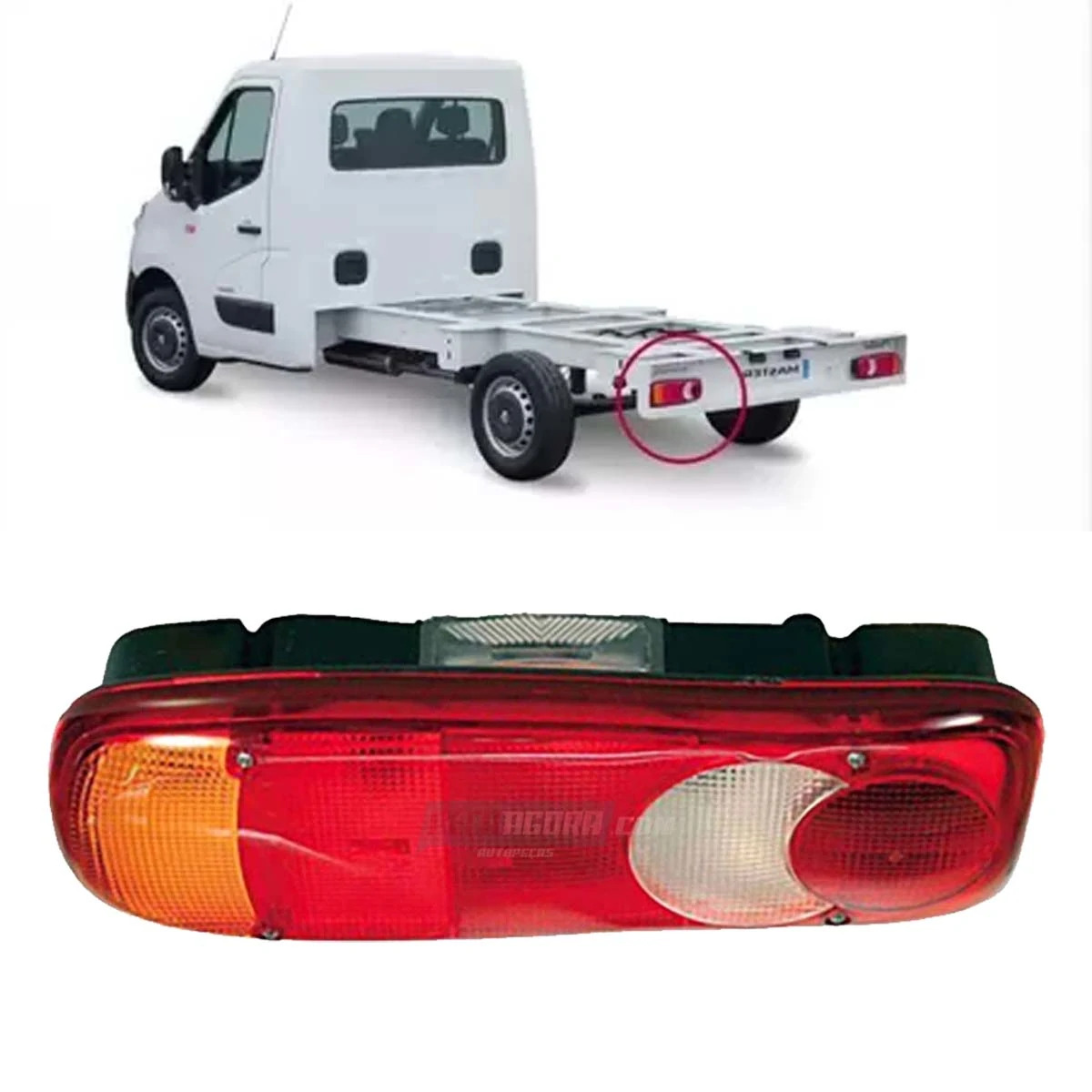 LANTERNA TRASEIRA ESQ CHASSI RENAULT MASTER 2014 EM DIANTE (265500292R)